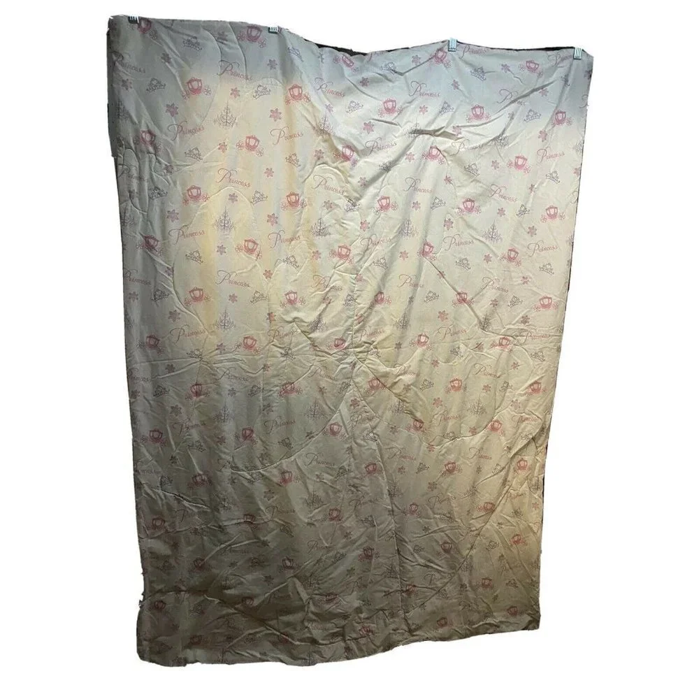 Disney Vintage Cinderella Princesses Reversible Comforter Blanket Throw 56x41